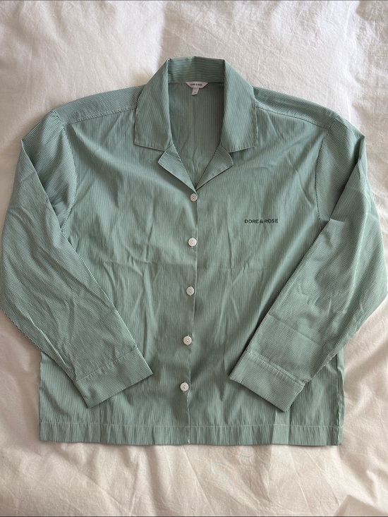 Dore & rose Tops - Mint Green cotton PJ Button-Up shirt